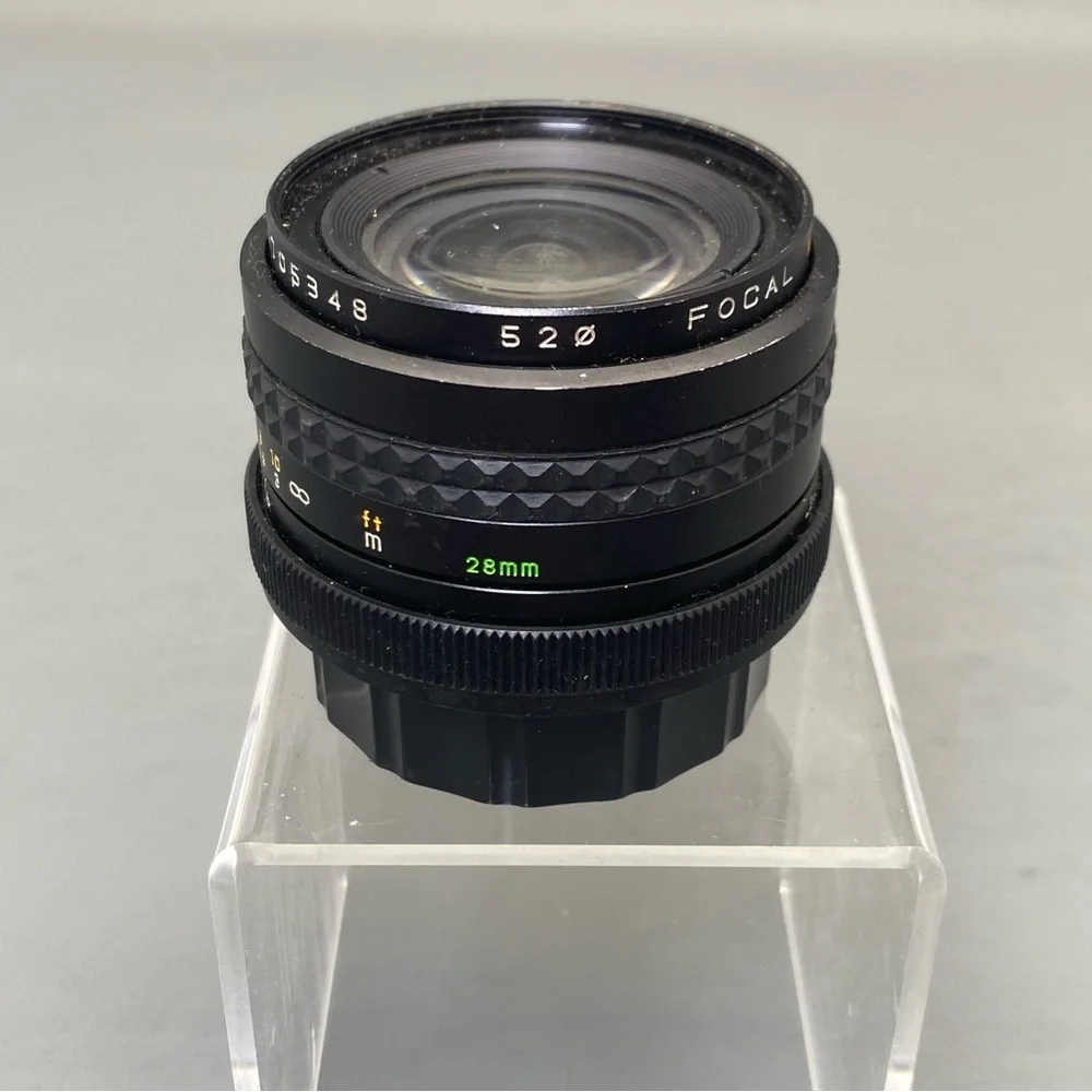FOCAL 28mm F 2.8 WIDE ANGLE LENS MC AUTO SKYLIGHT 52 MM WITH LENS UNTESTED
